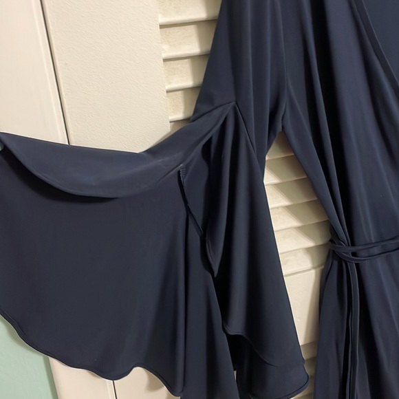 Navy Banana Republic wrap dress - Picture 3 of 4